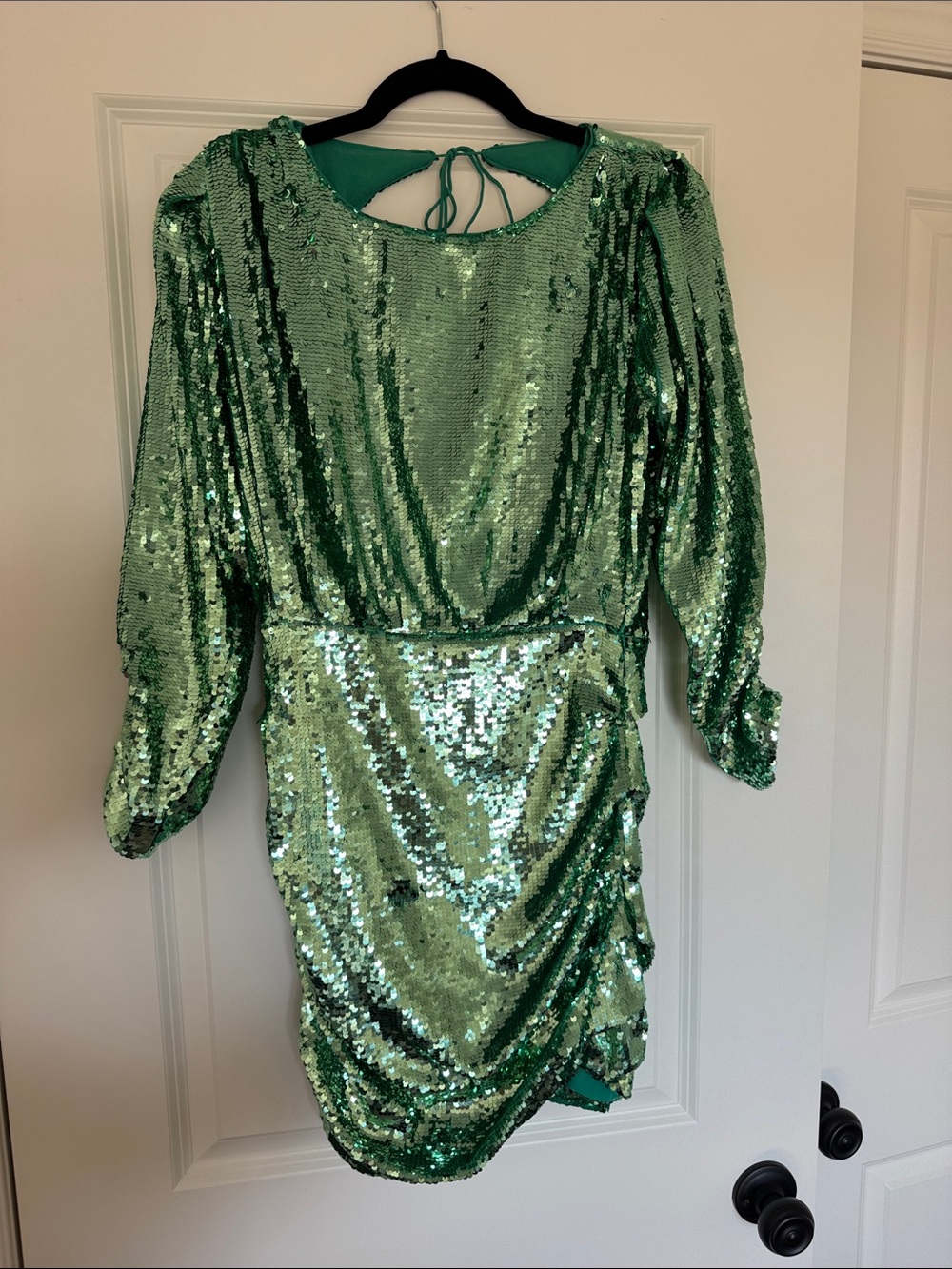 For Love And Lemons Green Sequin Party Dress